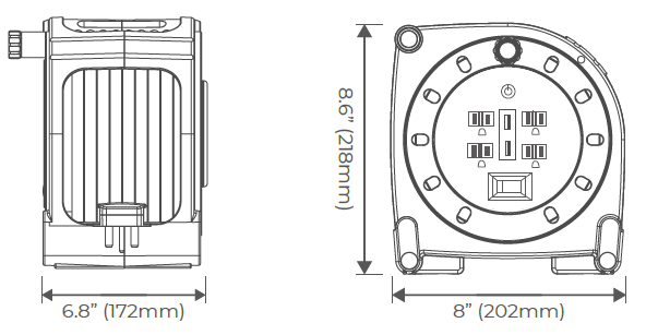 Extension Eléctrica con Multicontactos 12M con 2 entradas USB