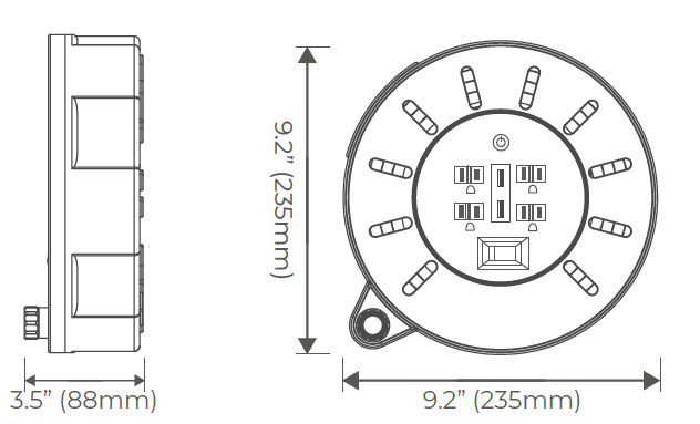 Extension Electrica con Multicontactos 5M con 2 entradas USB